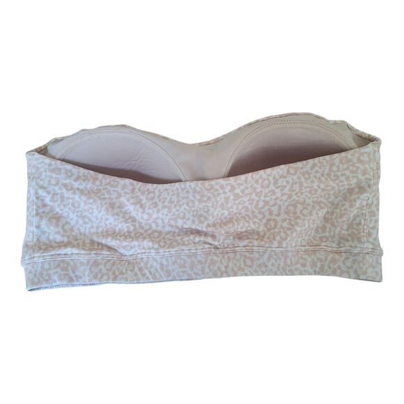 Maidenform Bandeau Bra Style 40974 size 38 Strapless Tube Bra Beige Animal Print - Picture 7 of 12